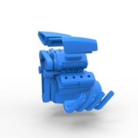 Diecast engine V8 with double supercharger Version 4 1:25 - Thumbnail 17