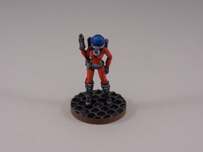 Space Girl (28mm Miniature) 3D Print 48933