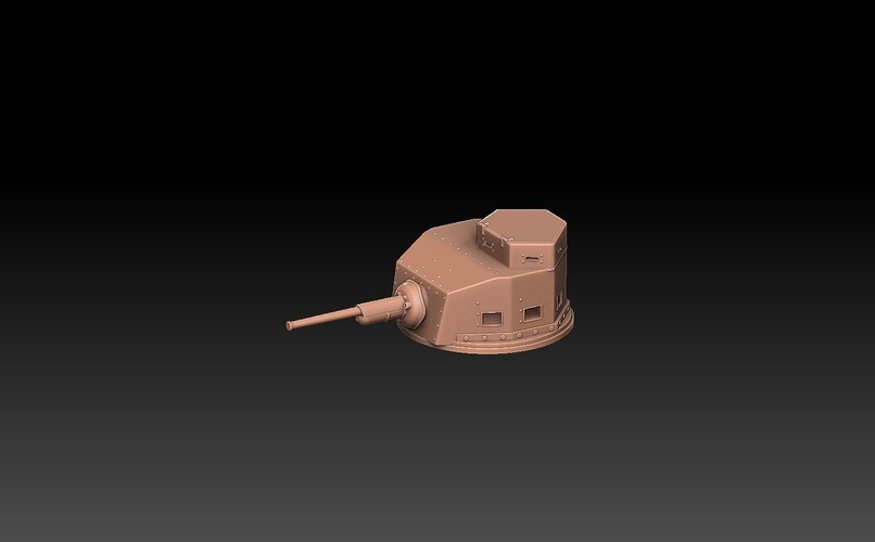 M2A4 Tank Turret 3D Print 489346