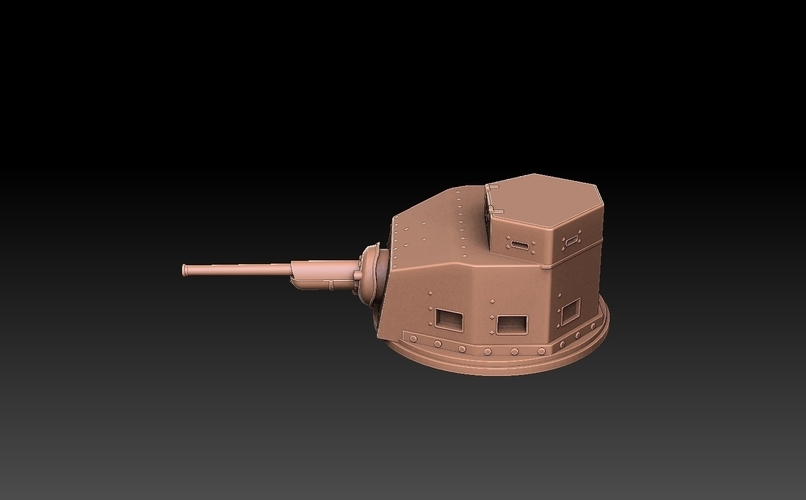 M2A4 Tank Turret 3D Print 489352