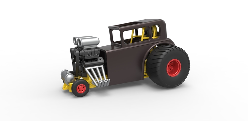 Mini Rod pulling tractor 5 Scale 1:25
