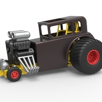 Small Diecast Mini Rod pulling tractor 5 Scale 1:25 3D Printing 489368