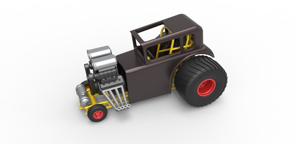 Mini Rod pulling tractor 5 Scale 1:25 3D Print 489369