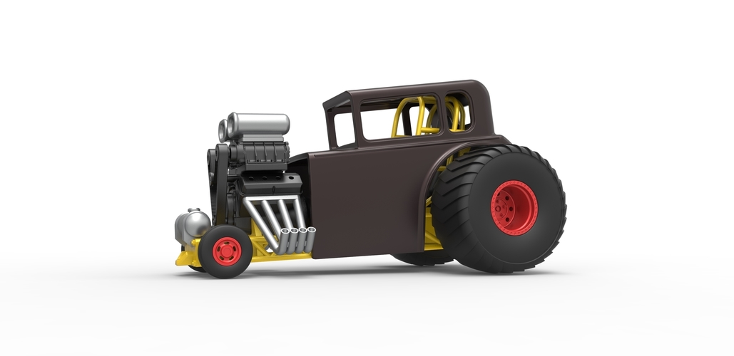 Diecast Mini Rod pulling tractor 5 Scale 1:25 3D Print 489370