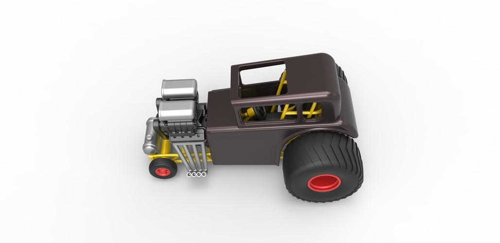 Mini Rod pulling tractor 5 Scale 1:25 3D Print 489376