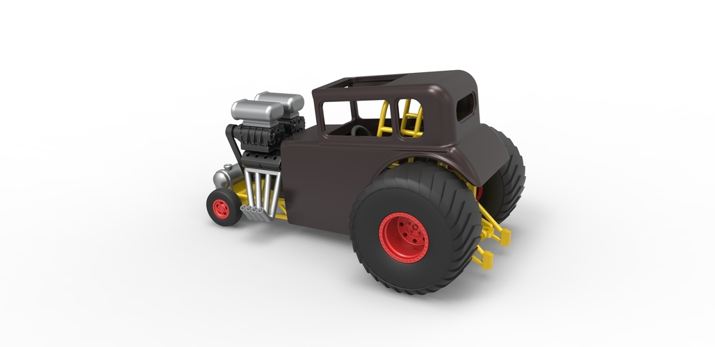 Diecast Mini Rod pulling tractor 5 Scale 1:25 3D Print 489378