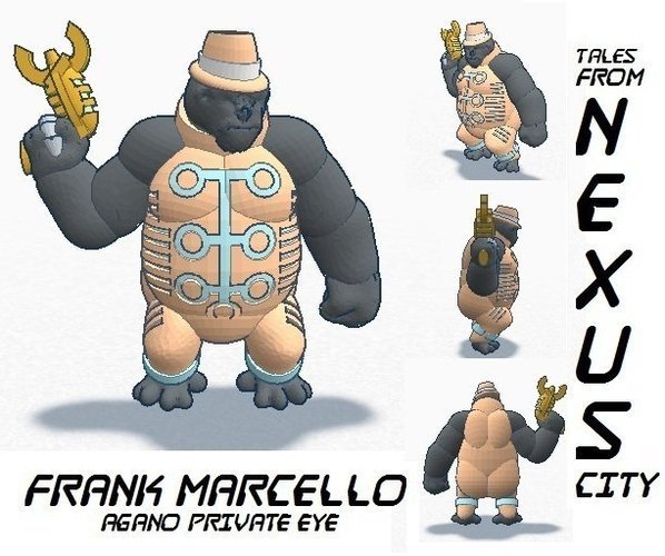 Frank Marcello, Agano Private Eye (28mm Minature) 3D Print 48938