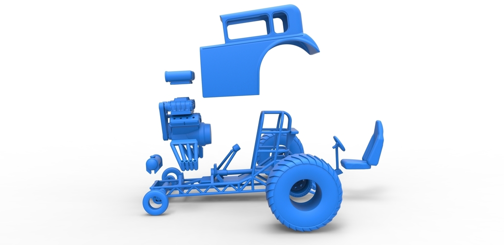 Mini Rod pulling tractor 5 Scale 1:25 3D Print 489386