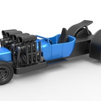 Pulling truck 2wd Hot rod 2 V8 Version 2 Scale 1:25 - Thumbnail 1