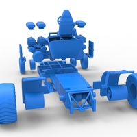 Pulling truck 2wd Hot rod 2 V8 Version 2 Scale 1:25 - Thumbnail 22