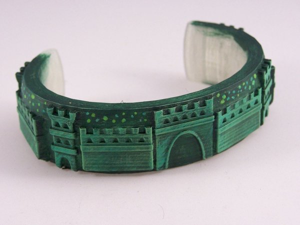 Medium Castle Bracelet 3D Printing 48972