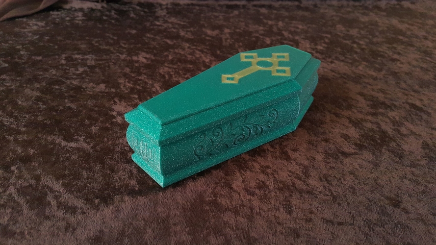 COFFIN BOX WITH MAGNETIC LID 3D Print 489889