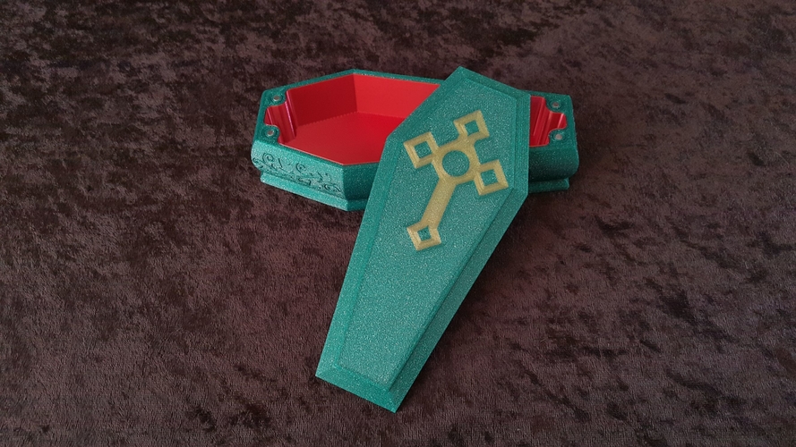 COFFIN BOX WITH MAGNETIC LID 3D Print 489890