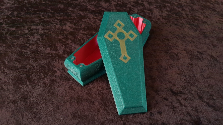 COFFIN BOX WITH MAGNETIC LID 3D Print 489893