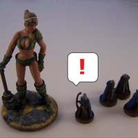 Small Amazon Warrior Sappho 3D Printing 48997