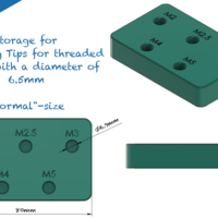 storage block for soldering tips for threaded inserts  - Thumbnail 2