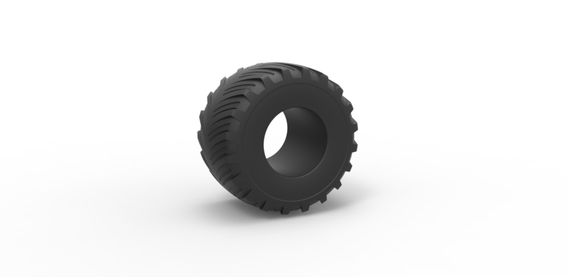Diecast Monster Jam tire 15 Scale 1:25