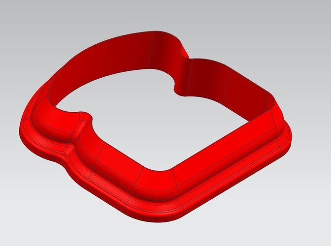 Sandwich Shaped Sandwich Cutter (Uncrustable) 3D Print 49079