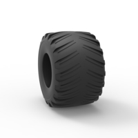 Diecast Monster Jam tire 15 Scale 1:25 - Thumbnail 8