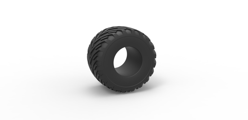 Diecast Monster Jam tire 16 Scale 1:25