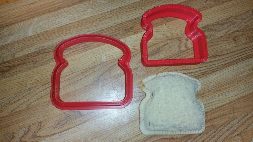 Sandwich Shaped Sandwich Cutter (Uncrustable) 3D Print 49081