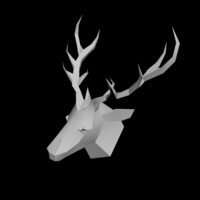 DEER HEAD 3D PRINT MODEL - Thumbnail 1