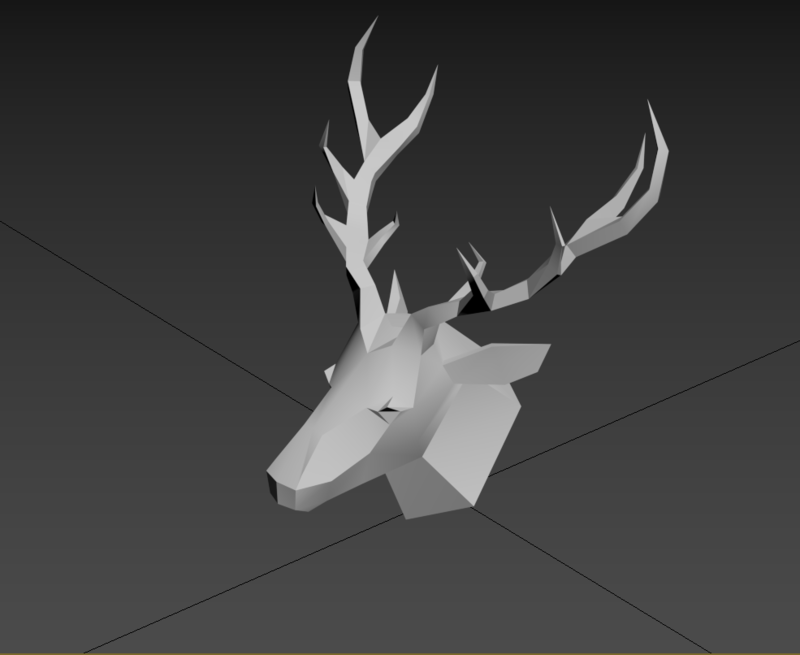 DEER HEAD 3D PRINT MODEL