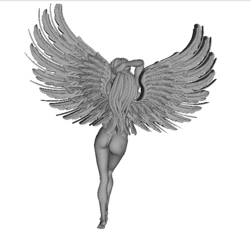 ANGEL GIRL NAKED WINGS 3D PRINT STATUE MODEL 3D Print 490896