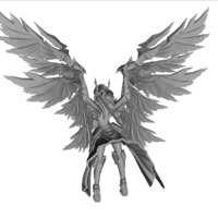 DARK ANGEL STATUE 3D PRINT MODEL - Thumbnail 2