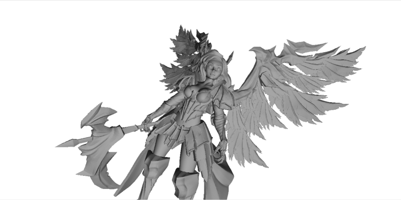 DARK ANGEL STATUE 3D PRINT MODEL