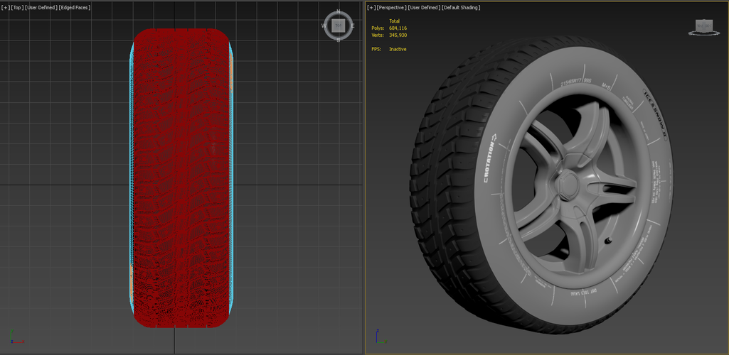 CAR WHEEL 3D MODEL 3D Print 490939