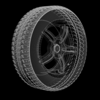 CAR WHEEL 3D MODEL - Thumbnail 4