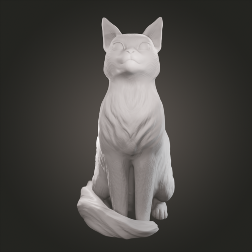 3D Printed Cat sitting by YellowDay | Pinshape