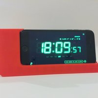 Small iPhone 6 clock stand charging dock 3D Printing 49118