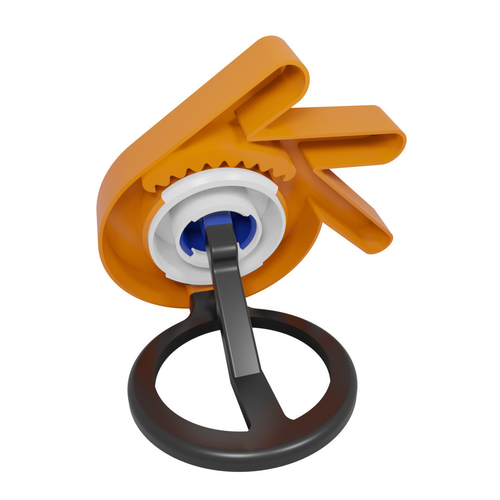 Blender Logo (3 Parts + Stand) 3D Print 491238