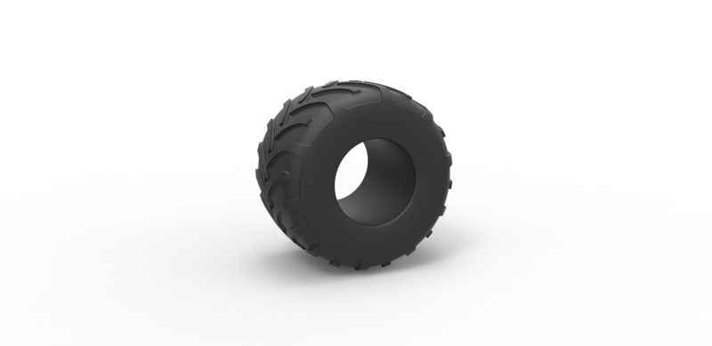Diecast Monster Jam tire 17 Scale 1:25