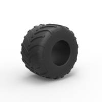 Diecast Monster Jam tire 17 Scale 1:25 - Thumbnail 2