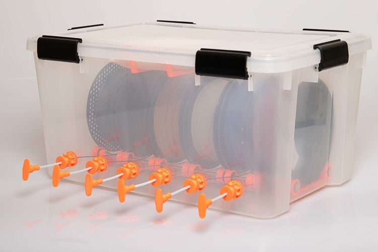 Filament dry box with fast filament change up to 6 spools 3D Print 491551