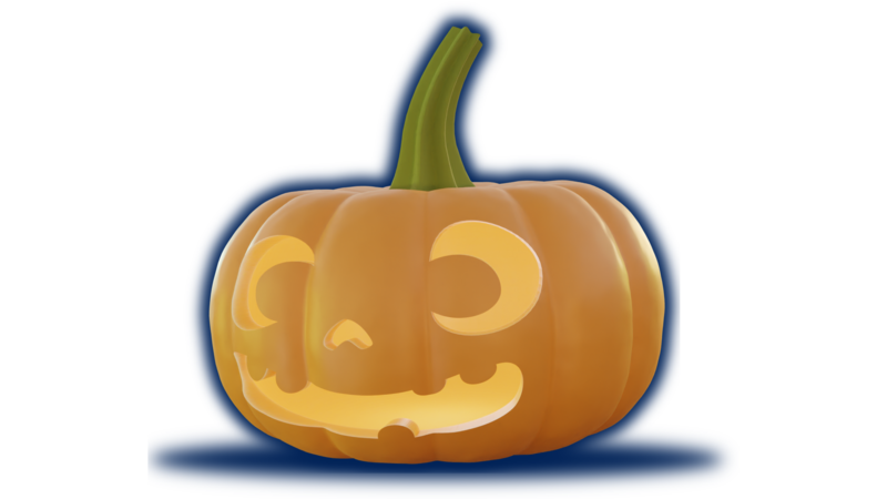 Jack-O-Lantern - Wide Smile (Solid and Hollow Versions)