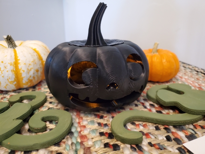 Jack-O-Lantern - Wide Smile (Solid and Hollow Versions) 3D Print 491602