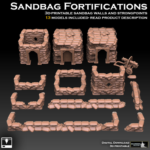 Sandbag Fortifications 3D Print 491662