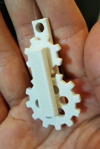 2 Gears Pendant 3D Print 49173