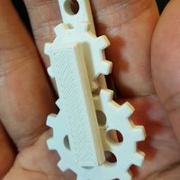 Small 2 Gears Pendant 3D Printing 49173