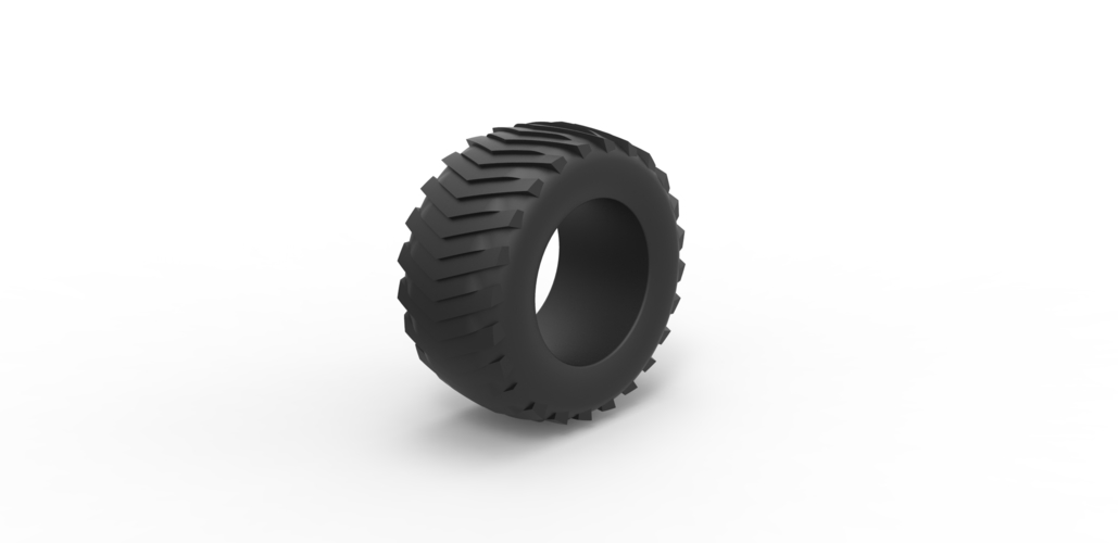 Pulling tractor rear tire 3 Scale 1:25 3D Print 492011