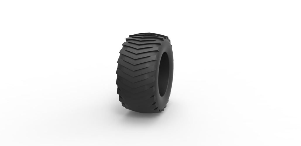 Pulling tractor rear tire 3 Scale 1:25 3D Print 492012