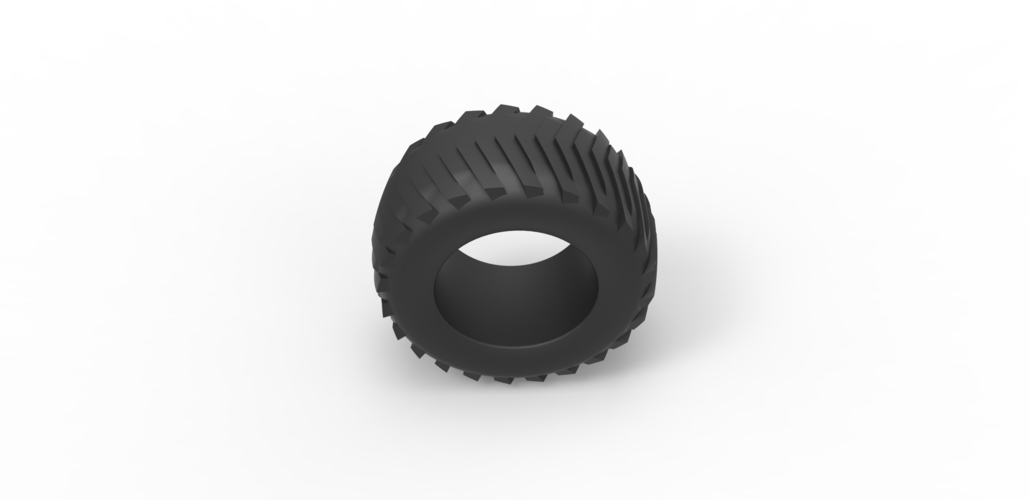 Pulling tractor rear tire 3 Scale 1:25 3D Print 492015