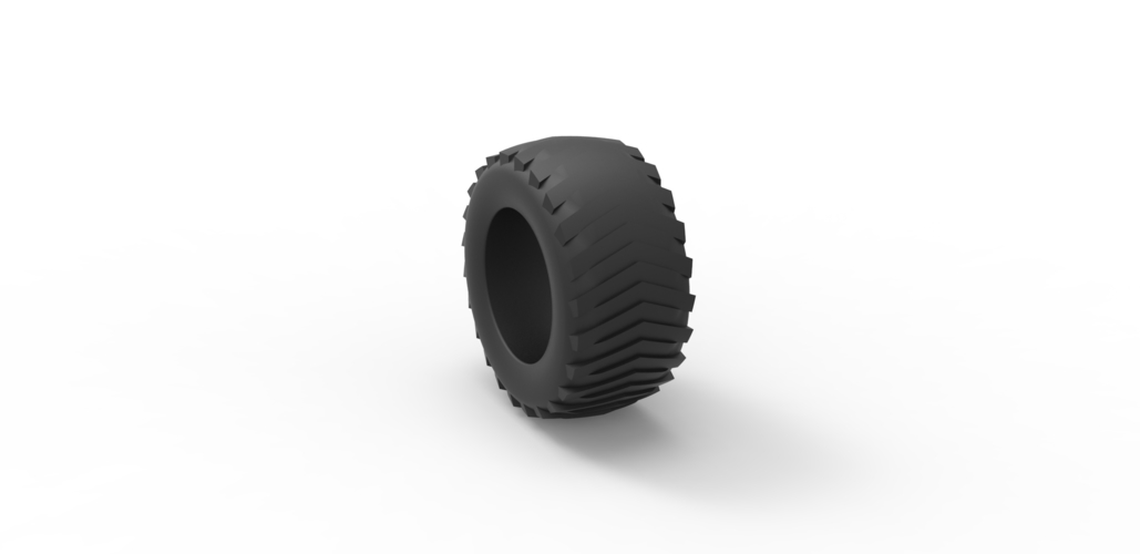 Pulling tractor rear tire 3 Scale 1:25 3D Print 492017