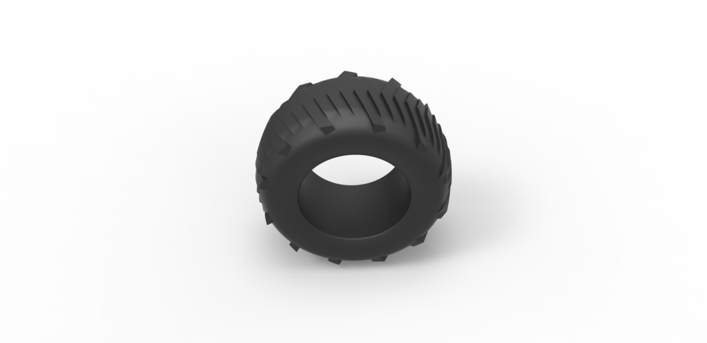 Pulling tractor rear tire 4 Scale 1:25 3D Print 492022