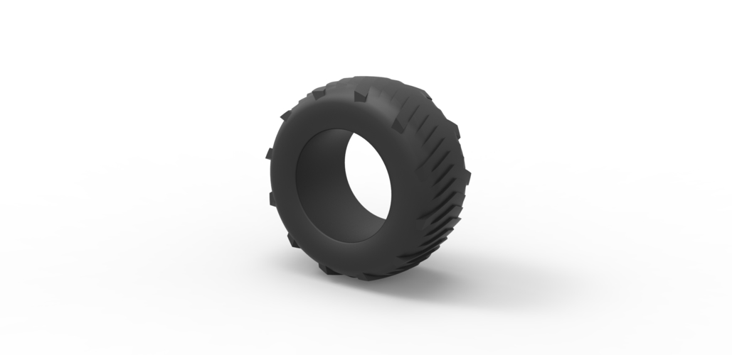 Pulling tractor rear tire 4 Scale 1:25 3D Print 492023