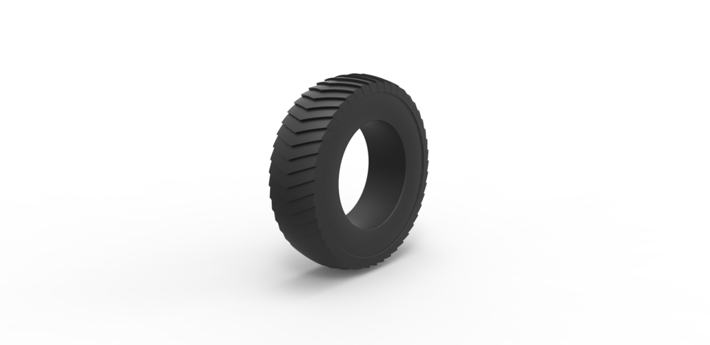 Diecast pulling tractor rear tire 6 Scale 1:25 3D Print 492036